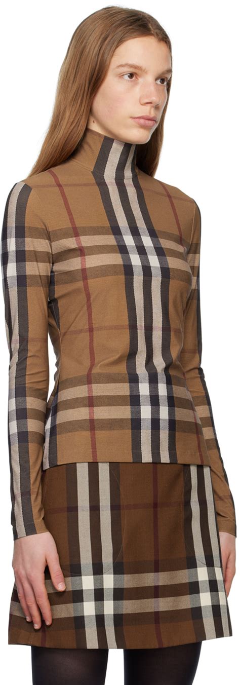 burberry women's turtleneck|Burberry della check sleeveless jumper.